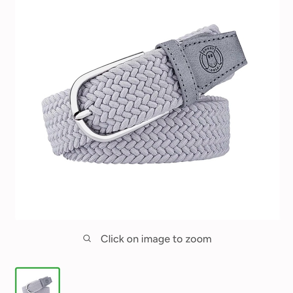 Ghost Gray Woven Belt